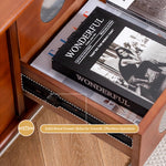 Load image into Gallery viewer, Walnut TV Stand Sliding Door TV Cabinet Spacious Storage Modern Style