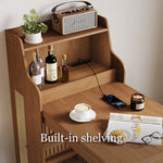 Load image into Gallery viewer, 69" Rattan Cabinet Murphy Dining Table Set with USB Charging