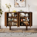 Load image into Gallery viewer, 54.6'' Modern Fluted Wood Sideboard Cabinet with Mid-Century Legs