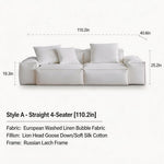 Load image into Gallery viewer, Modern Modular Sectional Sofa Removable Washable Cover Cream Upholstery Minimalist Low Profile Design