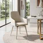 Load image into Gallery viewer, Stain Resistant Faux Leather Dual Color Modern Accent Dining Chair 1 Piece