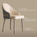 Load image into Gallery viewer, Set of 2 Modern Luxury Dining Chairs with Curved Backrest and Dual-Tone Upholstery