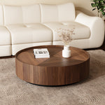 Load image into Gallery viewer, Round Wooden Coffee Table Modern Minimalist Design Large Storage Space