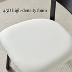 Load image into Gallery viewer, Modern Minimalist Dining Chair Solid Wood Frame with Curved Backrest & Soft Faux Leather Seat