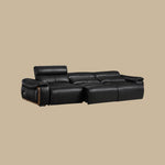 Load image into Gallery viewer, 123.2'' Modern Power Reclining Leather Sofa Remote Control Adjustable Deep Seat Lounge Couch