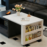 Load image into Gallery viewer, Modern Extendable Coffee Table with Hidden Storage Rolling Table