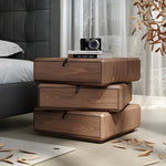 Load image into Gallery viewer, Modern Rotating Nightstand with 3 Spacious Drawers