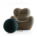 Load image into Gallery viewer, Modern Sculptural Striped Accent Chair Artistic Lounge Chair