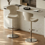 Load image into Gallery viewer, Modern Adjustable Swivel Bar Stool with Curved Backrest 1 Piece