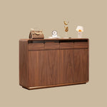 Load image into Gallery viewer, 55.1''/62.9'' Modern Walnut Shoe Cabinet with Storage Drawers Large Capacity Entryway Organizer