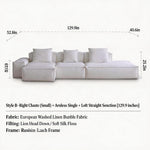 Load image into Gallery viewer, Modern Modular Sectional Sofa Removable Washable Cover Cream Upholstery Minimalist Low Profile Design