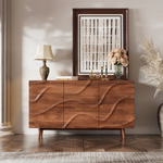 Load image into Gallery viewer, Walnut & Sintered-Stone Dining Set Oval Table + Matching Sideboard Cabinet