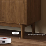 Load image into Gallery viewer, 59'' Modern Wooden Sideboard with Fluted Detail Minimalist Storage Cabinet