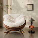 Load image into Gallery viewer, Modern Rocking Chair Plush Comfort Ergonomic Design Durable Wooden Base for Relaxation