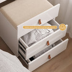 Load image into Gallery viewer, Functional Makeup Vanity Built-in Mirror Organized Storage Drawers Rolling Stool