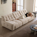 Load image into Gallery viewer, Modern Upholstered Sofa Movable Backrest Fabric Couch Minimalist Living Room Sofa