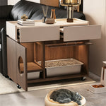 Load image into Gallery viewer, Modern Hidden Litter Box Cabinet Pet House End Table Storage Unit