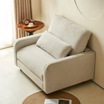 Load image into Gallery viewer, 41.3'' Modern Single Sofa Bed with Mattress Fabric Pull Out Sleeper Chair Convertible Armchair with Metal Frame