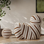 Load image into Gallery viewer, Modern Sculptural Striped Accent Chair Artistic Lounge Chair