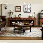 Load image into Gallery viewer, Modern Walnut TV Stand with Fluted Detail and Open Storage Shelf
