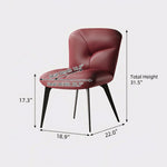 Load image into Gallery viewer, Modern Curved Leather Dining Chair 1-Piece Upholstered Accent Chair