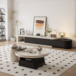 Load image into Gallery viewer, Modern Extendable TV Cabinet with Rounded Edges 3-Drawer Storage