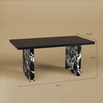 Load image into Gallery viewer, Modern Black Dining × Gray & Gold Sideboard Minimalist Luxury Dining Room Bundle
