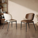 Load image into Gallery viewer, Set of 2 Modern Leather Accent Dining Chairs