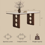 Load image into Gallery viewer, 62.9'' Dining Table Modern Design Elegant Appearance Spacious Surface for Dining and Gathering