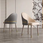 Load image into Gallery viewer, Set of 2 Modern Luxury Dining Chairs with Curved Backrest and Dual-Tone Upholstery