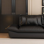 Load image into Gallery viewer, Modern Low-Profile Cat-Scratch Leather Sofa