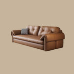 Load image into Gallery viewer, Contemporary Faux Leather Sofa Bed Sleeper Sofa with Hidden Storage & Metal Frame