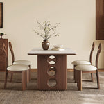 Load image into Gallery viewer, 62.9'' Dining Table Modern Design Elegant Appearance Spacious Surface for Dining and Gathering