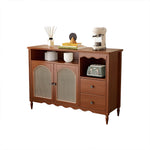Load image into Gallery viewer, Walnut Sideboard with Rattan Arched Doors Ideal Storage Solution for Dining Room and Kitchen