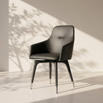 Load image into Gallery viewer, Stain Resistant Faux Leather Dual Color Modern Accent Dining Chair 1 Piece