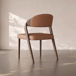 Load image into Gallery viewer, Modern Minimalist Dining Chair Set of 2 Elegant Cream Upholstery & Sculpted Wood Frame