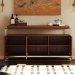 Load image into Gallery viewer, 59'' Retro-Inspired Luxury Sideboard with Geometric Front Panels