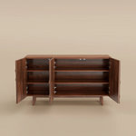 Load image into Gallery viewer, Walnut & Sintered-Stone Dining Set Oval Table + Matching Sideboard Cabinet