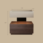 Load image into Gallery viewer, Modern Two Tier Bedside Table with Drawer Tray Top Nightstand Wood Storage Bedside Cabinet
