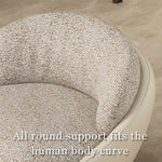 Load image into Gallery viewer, Modern Swivel Accent Chair Minimalist Bouclé Lounge Chair with Curved Upholstery