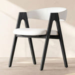 Load image into Gallery viewer, Modern Nordic Dining Chair Set of 2 PU Leather & Solid Wood Frame