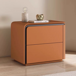Load image into Gallery viewer, Modern Minimalist Bedside Table with Rounded Edges Two-Drawer Nightstand for Bedroom