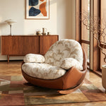 Load image into Gallery viewer, Cozy Printed Rocking Lounge Chair with Wraparound Back and Plush Cushion