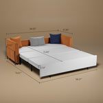 Load image into Gallery viewer, 66.9"Convertible Sofa Bed Modern Minimalist Style with Side Pockets