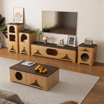 Load image into Gallery viewer, Modern Wooden Pet Friendly Storage Cabinet Coffee Table and TV Stand Set with Multi Functional Design