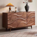Load image into Gallery viewer, Modern Sideboard Wood 3-Door Cabinet Adjustable Shelves