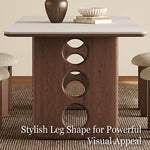 Load image into Gallery viewer, 62.9'' Dining Table Modern Design Elegant Appearance Spacious Surface for Dining and Gathering