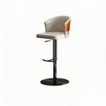 Load image into Gallery viewer, Modern Adjustable Swivel Bar Stool Cream Faux Leather Upholstered Counter Chair Stainless Steel Base 1 Piece