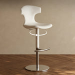 Load image into Gallery viewer, Modern Adjustable Swivel Bar Stool with Curved Backrest 1 Piece