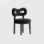 Load image into Gallery viewer, Modern Bouclé Dining Chair with Sculptural Open Backrest 1 Piece